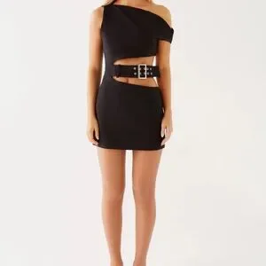 Peppermayo Dresses Peppermayo Black Elvira Belt Mini Dress